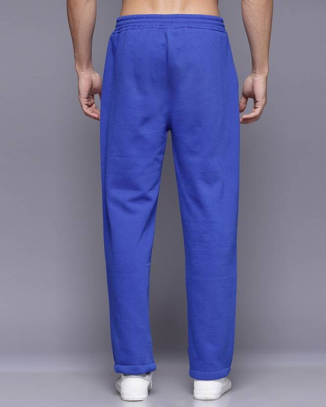 FLYNOFF Royal Blue Printed Loose Fit Men's Track Pant - Image 2